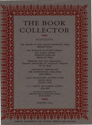 The Book Collector - Winter 1975