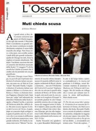 L'Osservatore - 22 maggio 2021