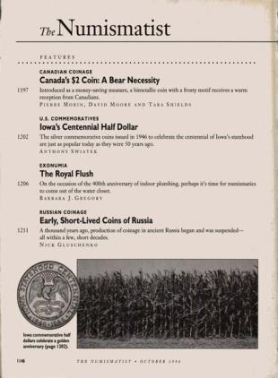 The Numismatist - October 1996