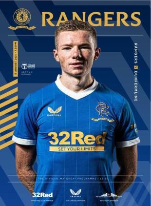 Rangers Football Club Matchday Programme - Rangers v Dunfermline - 13 August 2021