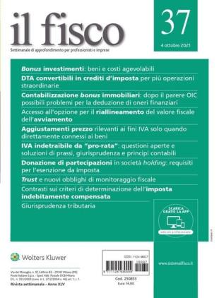 il fisco - 4 Ottobre 2021
