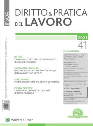 Diritto e Pratica del Lavoro - 23 Ottobre 2021