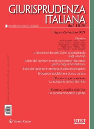 Giurisprudenza Italiana - Agosto-Settembre 2021