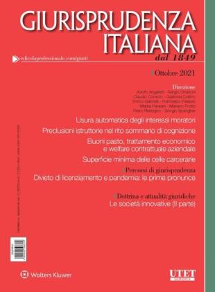 Giurisprudenza Italiana - Ottobre 2021