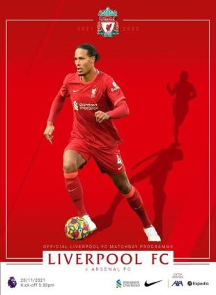 Liverpool FC Programmes - vs Arsenal - 20 November 2021
