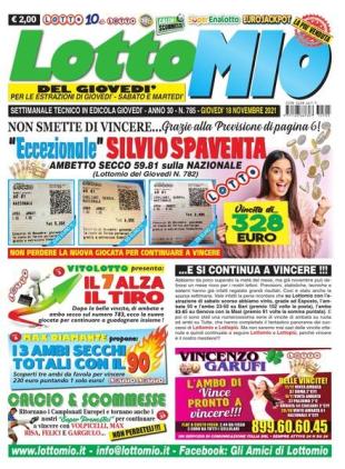 Lottomio del Giovedi - 18 Novembre 2021
