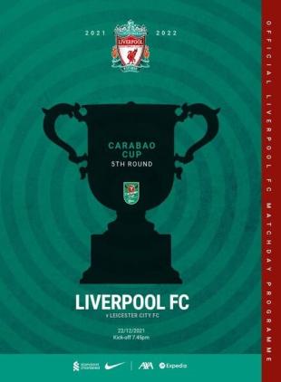 Liverpool FC Programmes - Liverpool vs Leicester CC - 22 December 2021