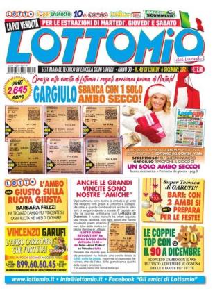 Lottomio del Lunedi - 6 Dicembre 2021