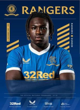 Rangers Football Club Matchday Programme - Rangers v Dundee - 4 December 2021
