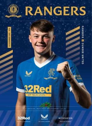 Rangers Football Club Matchday Programme - Rangers v Dundee Utd - 18 December 2021