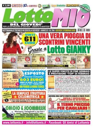 Lottomio del Giovedi - 3 Febbraio 2022