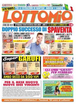 Lottomio del Lunedi - 31 Gennaio 2022