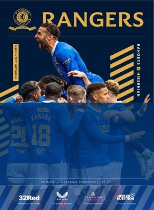 Rangers Football Club Matchday Programme - Rangers vs Hibernian - 9 February 2022