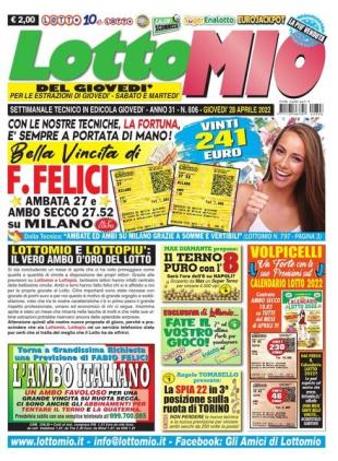 Lottomio del Giovedi - 28 Aprile 2022