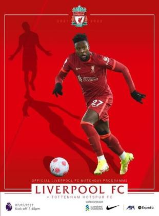 Liverpool FC Programmes - vs Tottenham Hotspur - 7 May 2022