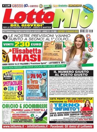 Lottomio del Giovedi - 12 Maggio 2022