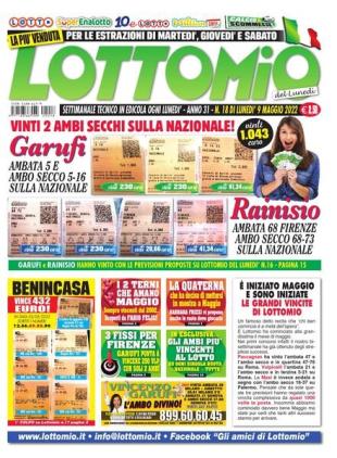 Lottomio del Lunedi - 9 Maggio 2022