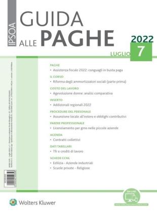 Guida alle paghe - Luglio 2022