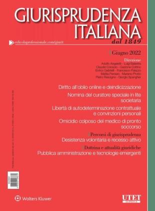 Giurisprudenza Italiana - Giugno 2022