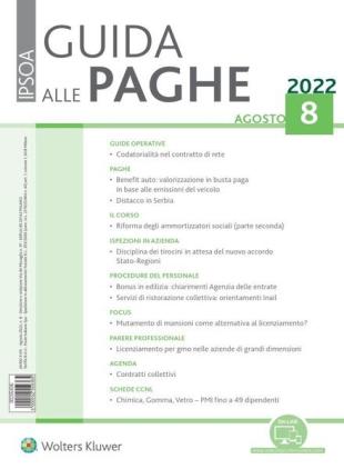 Guida alle paghe - Agosto 2022