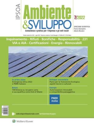 Ambiente & sviluppo - Luglio 2022