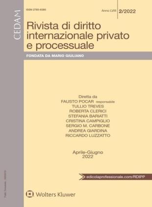 Rivista di Diritto Internazionale Privato e Processuale - Aprile-Giugno 2022