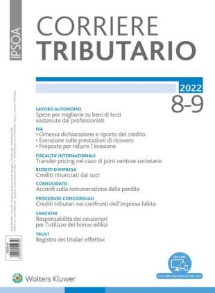 Corriere Tributario - Agosto-Settembre 2022