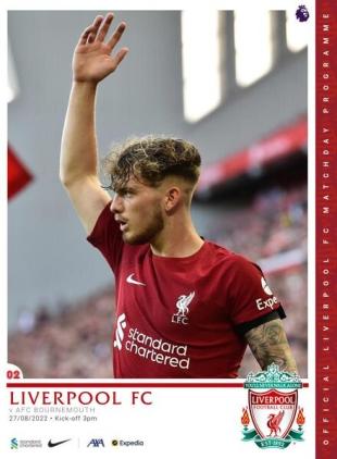Liverpool FC Programmes - vs Bournemouth - 27 August 2022