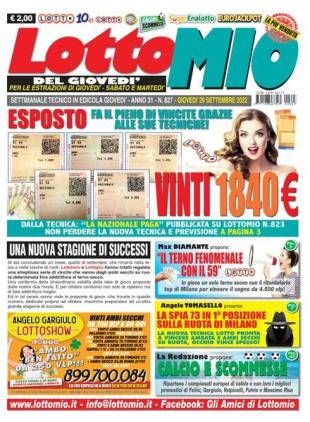 Lottomio del Giovedi - 29 Settembre 2022