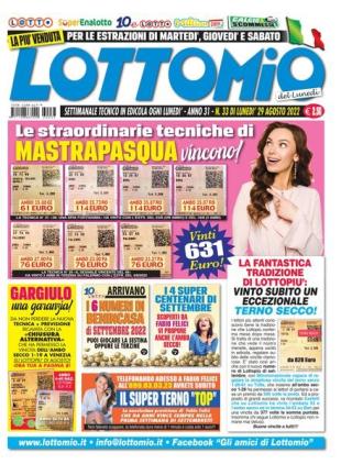 Lottomio del Lunedi - 29 Agosto 2022