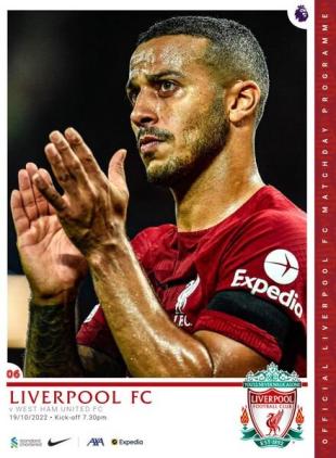 Liverpool FC Programmes - vs West Ham United - 19 October 2022