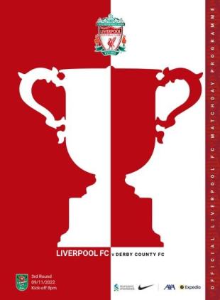 Liverpool FC Programmes - Liverpool FC vs Derby County CC - 9 November 2022