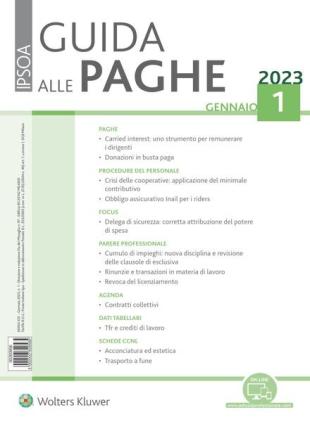 Guida alle paghe - Gennaio 2023