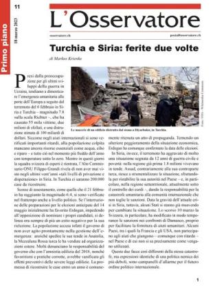 L'Osservatore - 18 marzo 2023