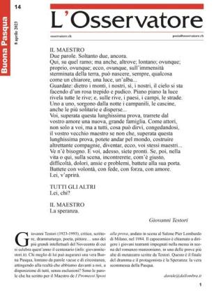 L'Osservatore - 08 aprile 2023