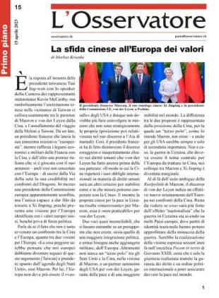 L'Osservatore - 15 aprile 2023