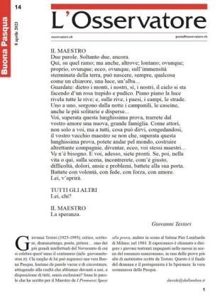 L'Osservatore - 8 Aprile 2023