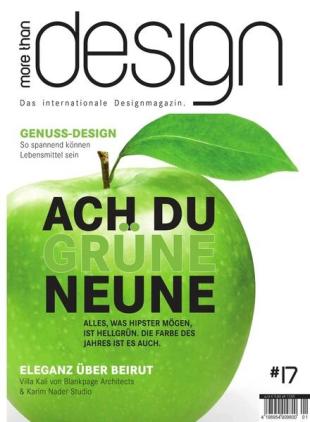MORE THAN DESIGN - 31 Marz 2017