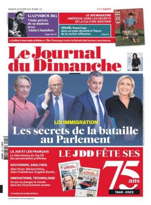 Le Journal du dimanche - 29 Octobre 2023